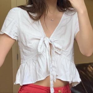 brandy melville ruffle top